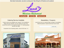 Tablet Screenshot of lunasmexicanrestaurants.com